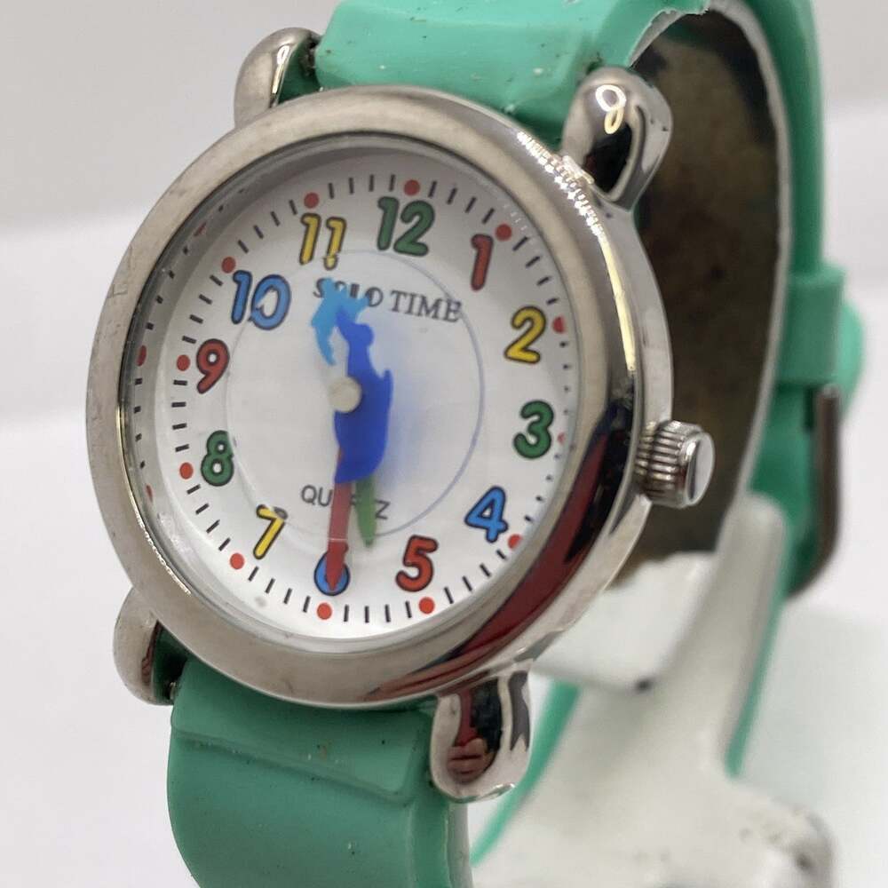 Womens Rubber Quartz Fashion Watch Works New Battery